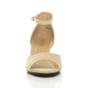 Natural AJVANI Natural Mid Wedge Heel Ankle Strap Sandals, Image 6 of 6
