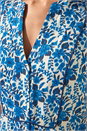 Blue Petite Floral Pleat Front Pocket Dress, Image 4 of 4