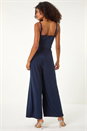 Navy  Dusk Sweetheart Lace Stretch Jumpsuit, Image 3 of 5