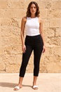 Black Petite Stretch Crop Denim Jegging, Image 2 of 4