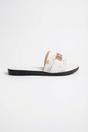 White 3694 White Amber Patterned Slider Sandals, Image 2 of 8