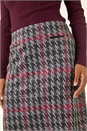 Red Houndstooth Stretch Pencil Skirt, Image 5 of 5