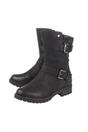 Black Jemima Low Block Heel Biker Boots, Image 5 of 7