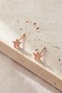 Rose Gold Sterling Silver Hammered Star Studs, Image 2 of 2