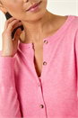 Light Pink Petite Buttoned Cardigan, Image 5 of 5