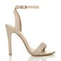 Natural AJVANI Natural High Heel Ankle Strap Barely There Sandals, Image 2 of 6