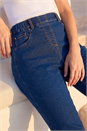 Indigo Petite Elastic Waist Crop Denim Jegging, Image 4 of 4