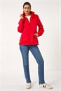 Red Shower Resistant Funnel Neck Jacket, Image 7 of 7