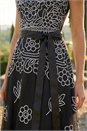 Black Floral Embroidered Mesh Midi Dress , Image 4 of 4