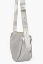 Silver Metallic Leather Half Moon Crossbody Bag, Image 2 of 3