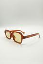 Brown SVNX Brown Bold Square Sunglasses In Brown, Image 4 of 5