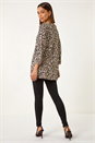 Stone Pleated Front Textured Crepe Top, Image 3 of 5