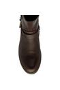 Brown Jemima Low Block Heel Biker Boots, Image 3 of 7