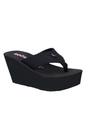 Black Diver Webbing Slip On Wedge Sandals, Image 1 of 4