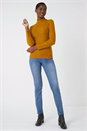 Amber Ribbed Knit Turtleneck Jumper, Image 2 of 5