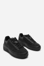 Black Eliane' Lace Up Trainer with Diamante Pattern, Image 4 of 7