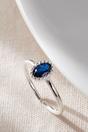 Blue Sterling Silver Blue Zirconia Ring, Image 1 of 5