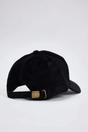 Black Brushed Cashmere Panelled Baseball Cap, Image 3 of 3