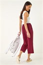 Wine Petite Linen Blend Cropped Trouser, Image 1 of 5