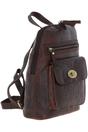 Brown 'Bonfanti' Croc Print Real Leather Mini Backpack, Image 2 of 3