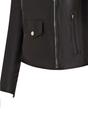 Black Classic Brando Biker Leather Jacket, Image 7 of 8