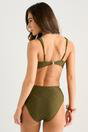 Olive Olive Textured Hardware Detail Bikini Top, Image 2 of 4