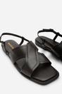 Dark Brown Where's That From Dark Brown Cavina Square Toe Slingback Sandals, Image 6 of 6