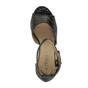 Black AJVANI Black Glitter Ankle Strap Peep Toe Platform High Heels, Image 7 of 8