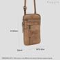 Tan 'BROOKE' Real Leather Mobile Phone Crossbody Bag, Image 6 of 6