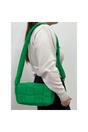 Green Soft Woven Pillow Shoulder Bag, Image 1 of 2