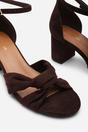 Dark Brown Avelia Strappy Block Heel Sandal, Image 5 of 6