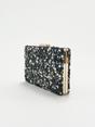Black Embellished Clutch Bag in Black Speckle, Image 6 of 6