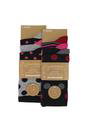 Pink 6 Pack Ladies Bamboo Socks Soft Breathable Patterned Everyday Socks, Image 2 of 3