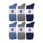 Blue 12 Pairs Diabetic Bamboo Socks, Image 5 of 5