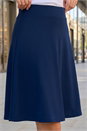 Navy  Pull On Stretch Skater Skirt, Image 4 of 4