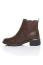Brown Low Heel Elastic Chunky Sole Zip Ankle Chelsea Boots, Image 2 of 4