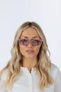 Purple Oval Rectangular Vintage Sunglasses in Purple, Image 6 of 6