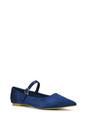 Navy XY LONDON Navy 'Aimee' Flat Mary Jane Ballerina Pumps, Image 2 of 5