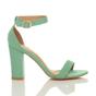 Mint AJVANI Mint High Block Heel Ankle Strap Sandals, Image 2 of 6