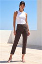Chocolate Turn Up Stretch Cargo Trousers, Image 2 of 4