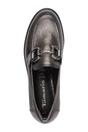 Silver Tamaris Silver Tamaris  Pewter Leather Platform Loafers, Image 5 of 8