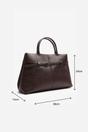 Brown Flores Luxury Structured Leather Tote Bag, Image 7 of 8