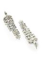 Silver AVANT-GARDE PARIS Silver Multicolored Cascading Leaf-Shaped Drop Earrings, Image 3 of 5