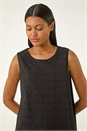 Black Broderie Vest Top, Image 1 of 5
