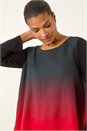 Red Ombre Chiffon Overlay Top, Image 4 of 5