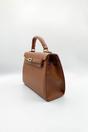 Brown Top Handle Satchel Tote Bag, Image 3 of 5