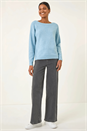 Blue Ribbon Bow Tie Back Jumper, Image 1 of 5