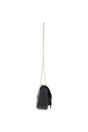Black Real Leather with Chain Strap Small Cross Body Bag, Image 4 of 4