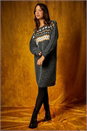 Dark Grey Nordic Print Knitted Jumper Dress, Image 6 of 7