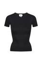 Black Basic Sculpting T-Shirt Smooth Fit, Image 1 of 5